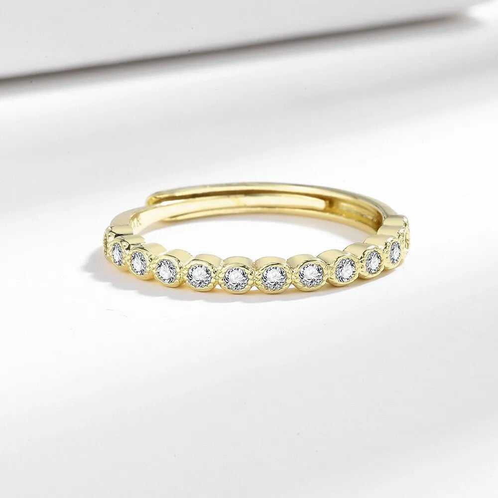 Geometric open mouth tail ring with electroplated metallic finish