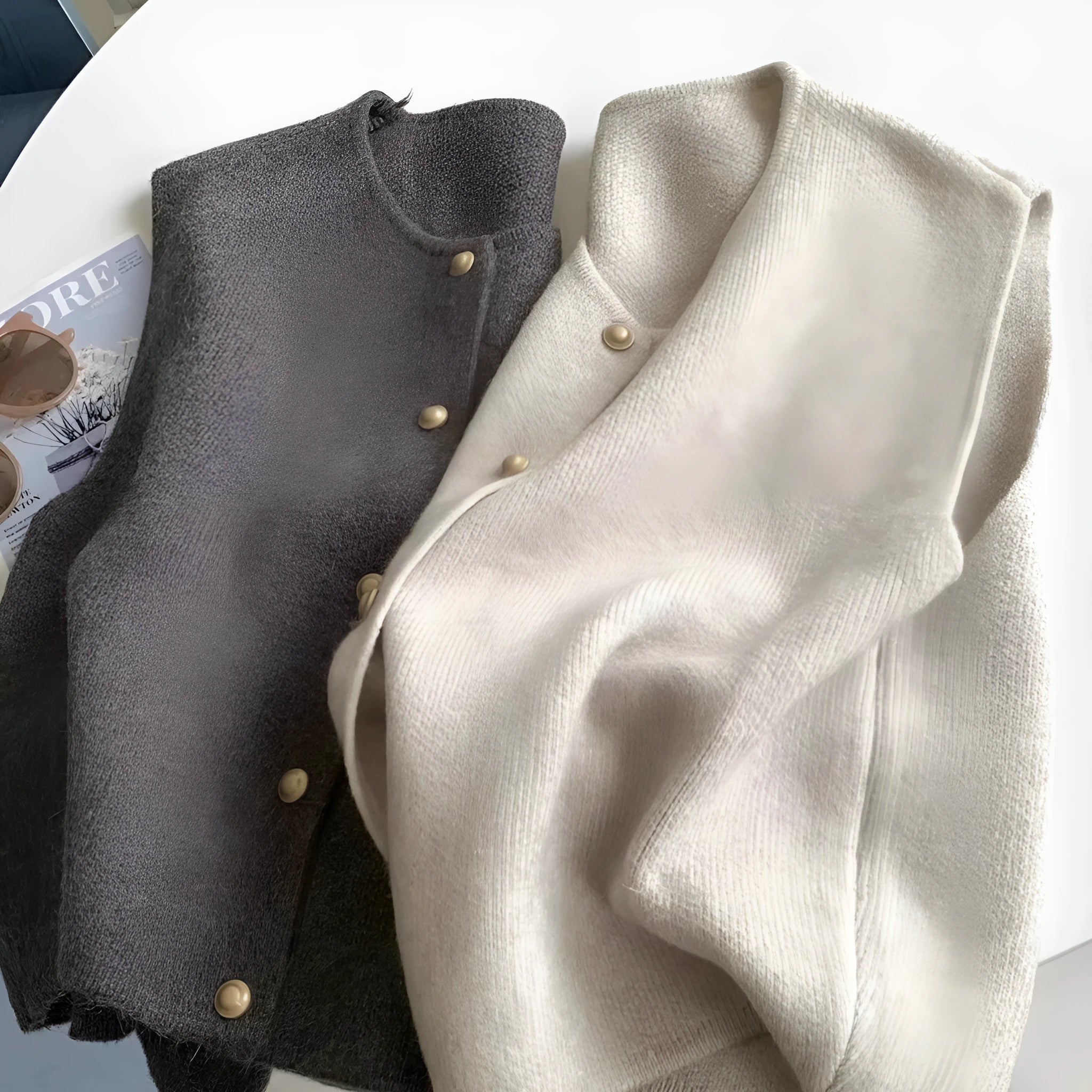 Women's half-sleeve polyester pullover in smoky grey, available in six colours with weight-based sizing