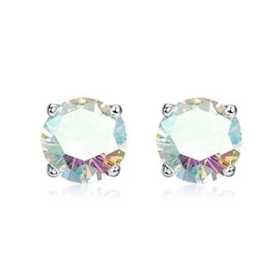 Titanium alloy double-headed zircon navel stud with internal thread in multiple colour options