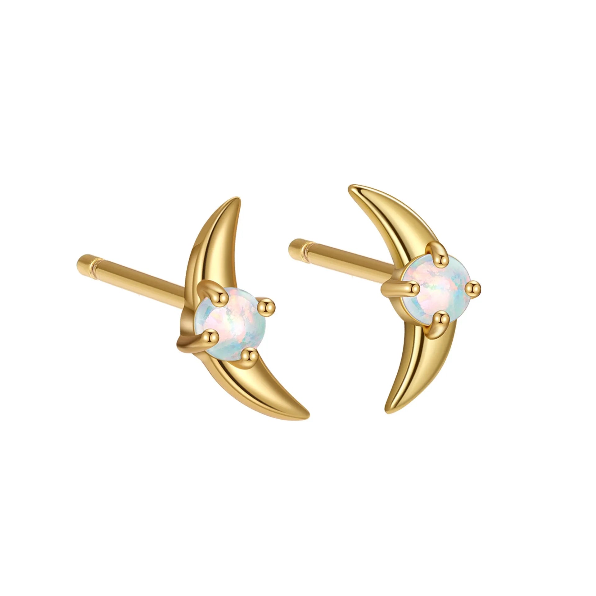 Geometric 925 silver women's earrings with gold or platinum electroplated finish and blue, purple, or white cubic zirconia stones.