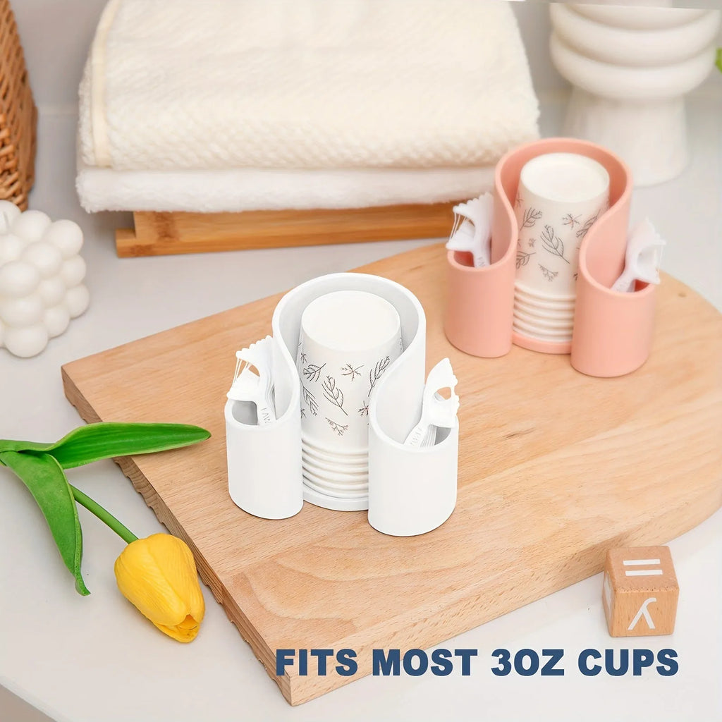 Plastic dental floss storage cotton box in solid colour design