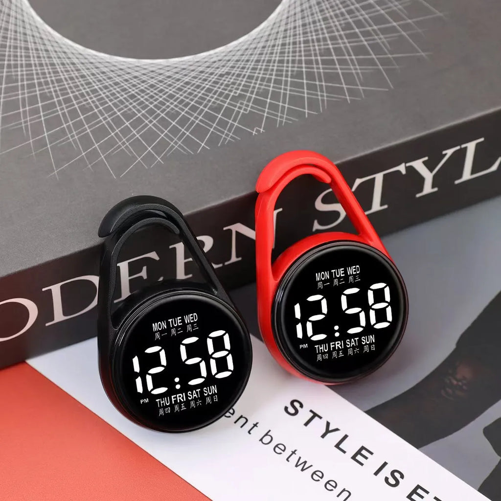 Week Mini Electronic Watch with LED digital display on plastic strap