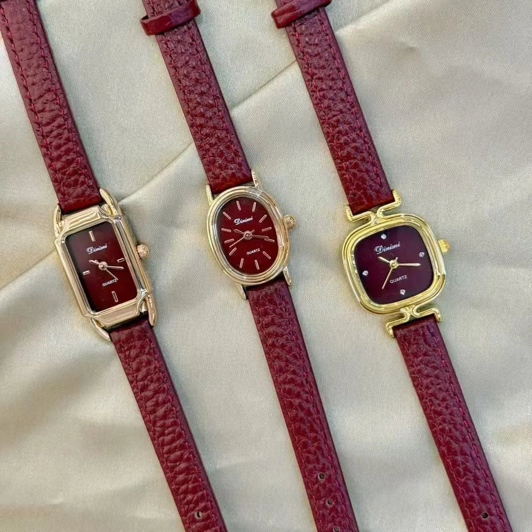 Women's alloy watch with 8mm thickness in Chinese style design showing multiple colour and case options