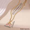 Stainless steel strawberry fruit pendant necklace for women in white gradient or red colour on alloy chain