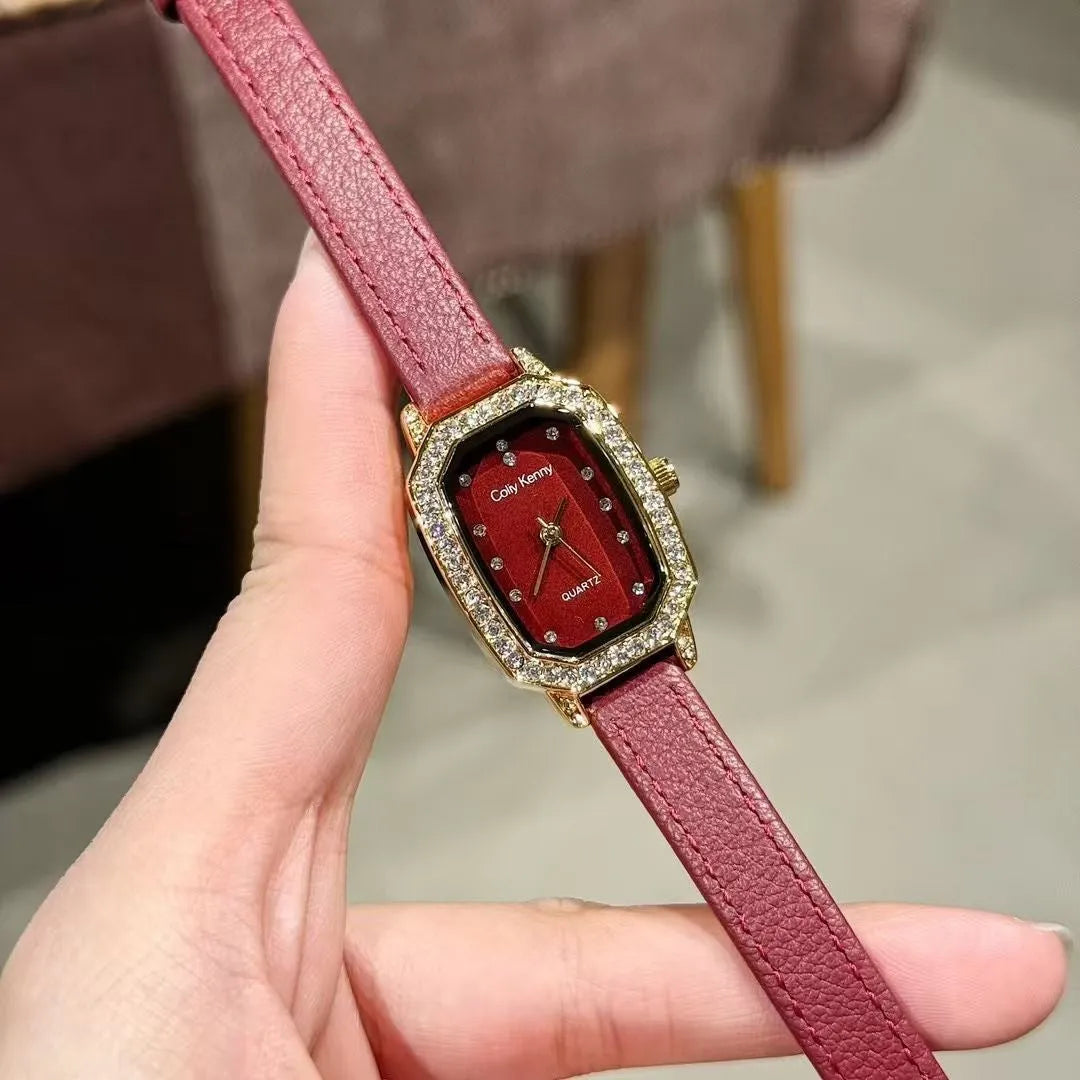 Women's alloy watch with 8mm thickness in Chinese style design showing multiple colour and case options