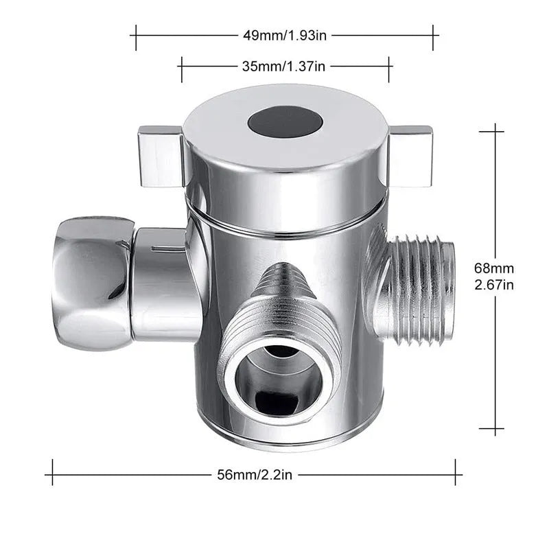 Copper water distributor nozzle for bathroom and kitchen tap installation.