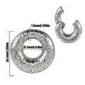 Stainless steel fashion earrings with shaped totem pattern in electroplated finish