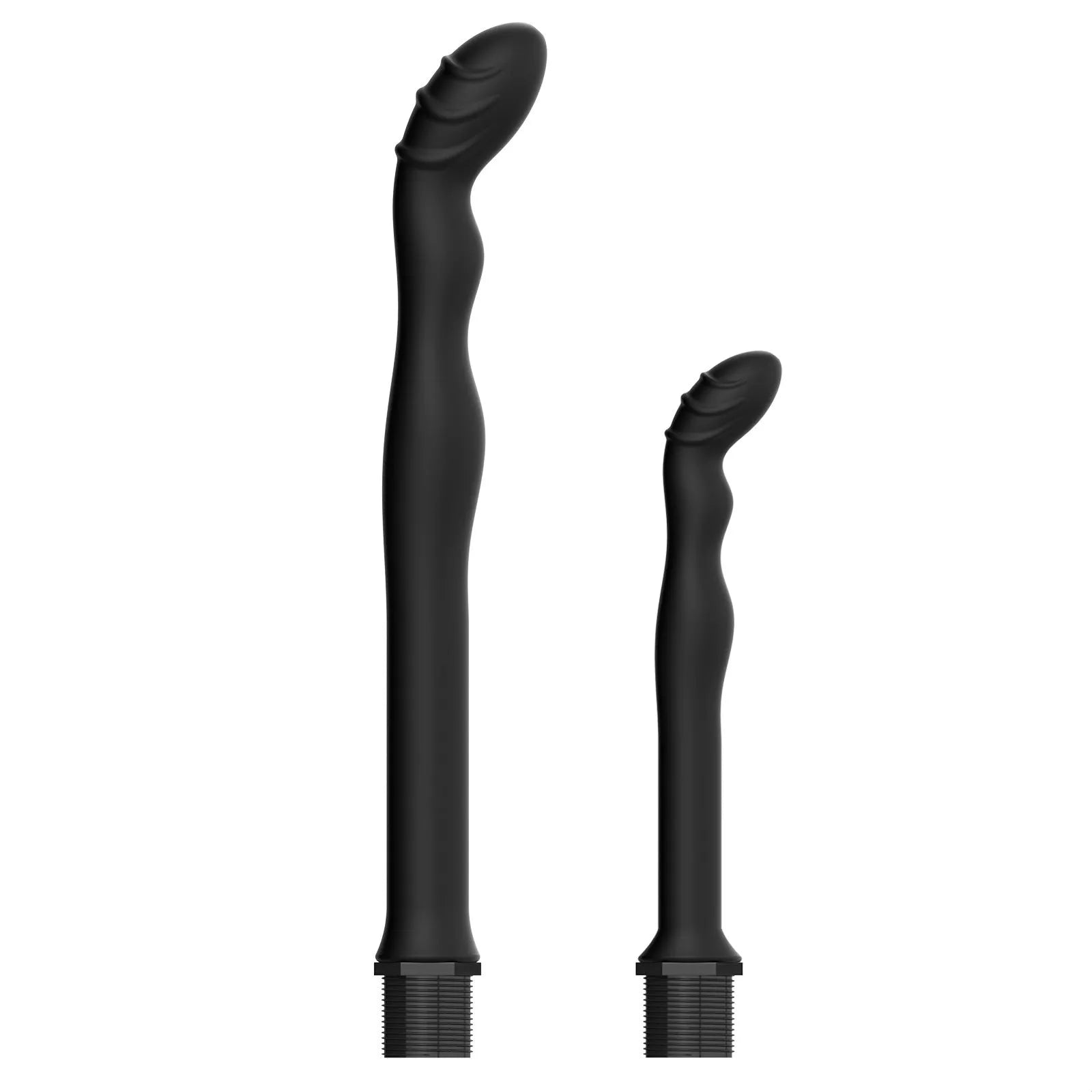 Black silicone enema hosepipe for colonic irrigation in large and small size options
