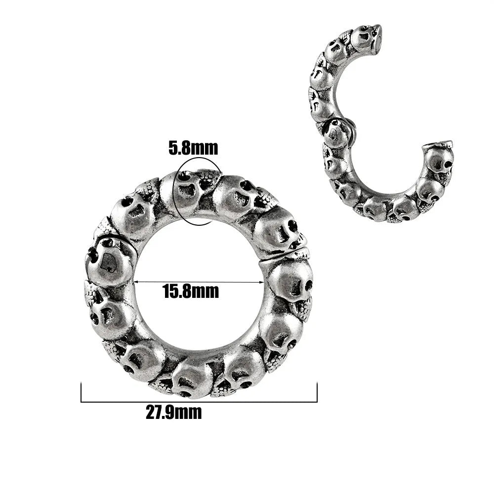 Stainless steel fashion earrings with shaped totem pattern in electroplated finish