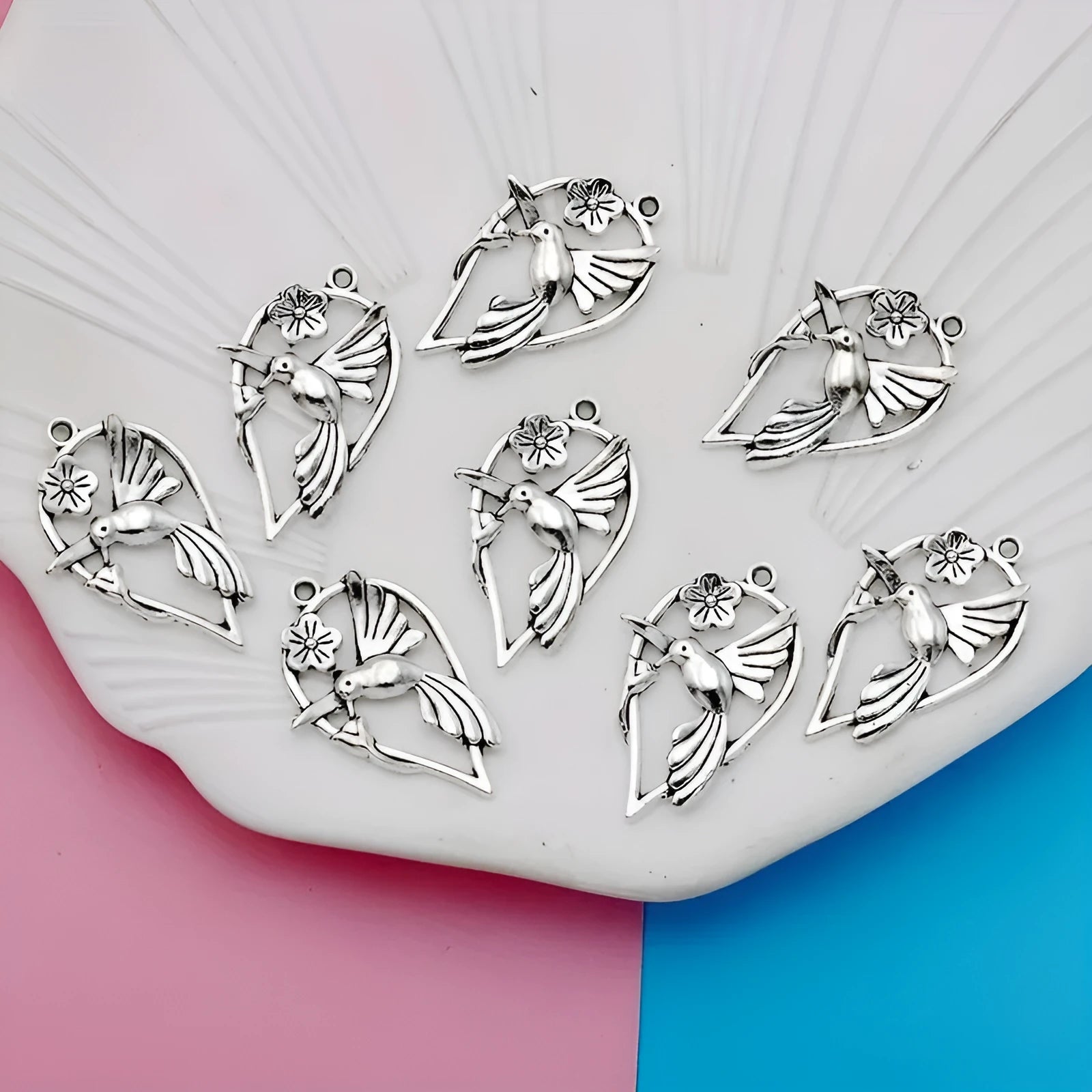 Alloy cuckoo bird pendant charm with electroplated gold tone finish for DIY jewellery making