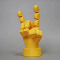 Yellow movable joint hand props with articulated fingers in American style decorative design