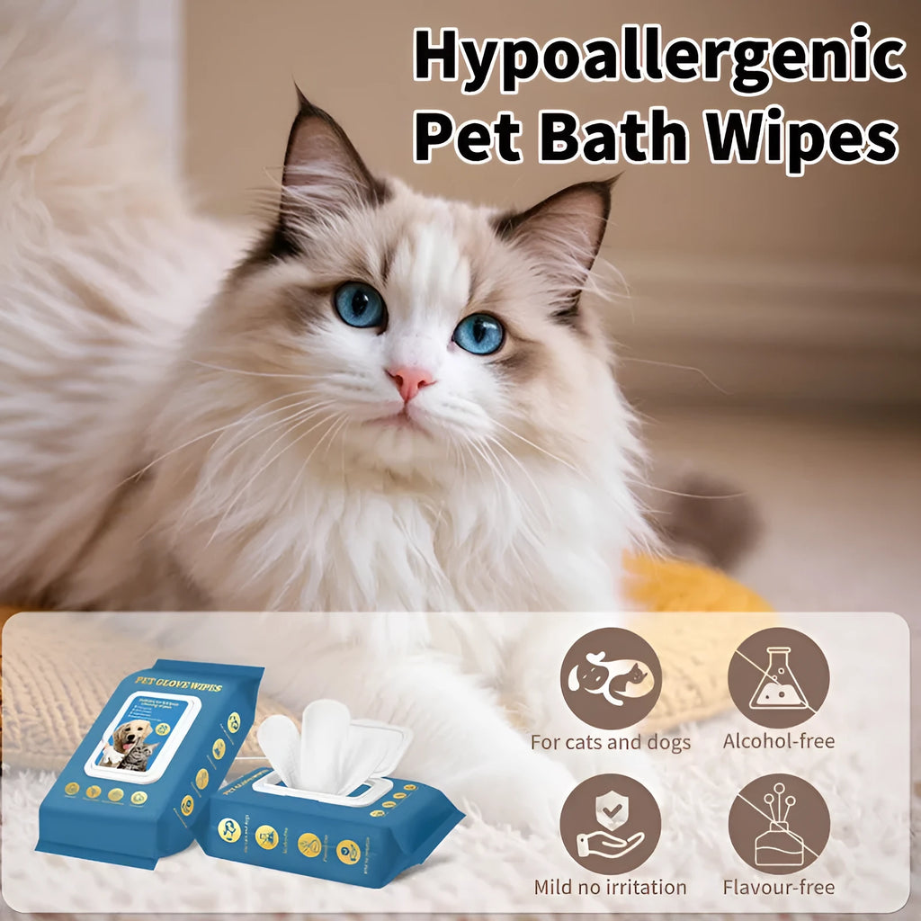 Pack of disposable plastic gloves for pet grooming and cleaning tasks