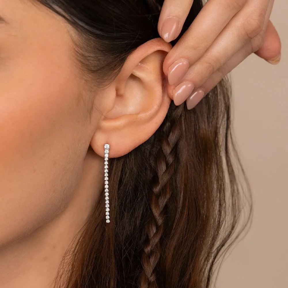 Women's geometric stainless steel earrings with Chinese style design in gold and steel colour options