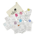 Set of 16 funny affirmation cards in adorable healing series style with colour printing