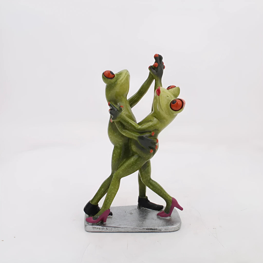 Pastoral style synthetic resin frog ornament for living room and study home decoration