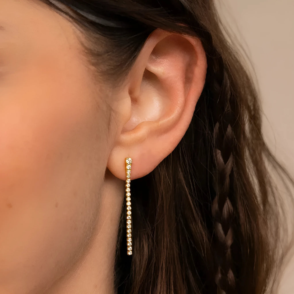 Women's geometric stainless steel earrings with Chinese style design in gold and steel colour options