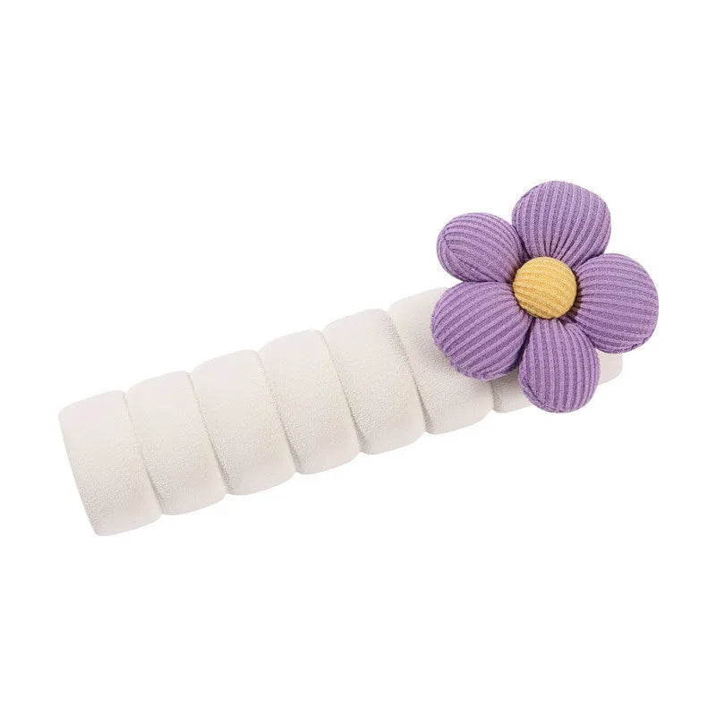 Floral patterned round door handle protective cover made from soft PEVA material