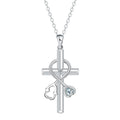 Cross stethoscope necklace with electroplated copper pendant and cross chain