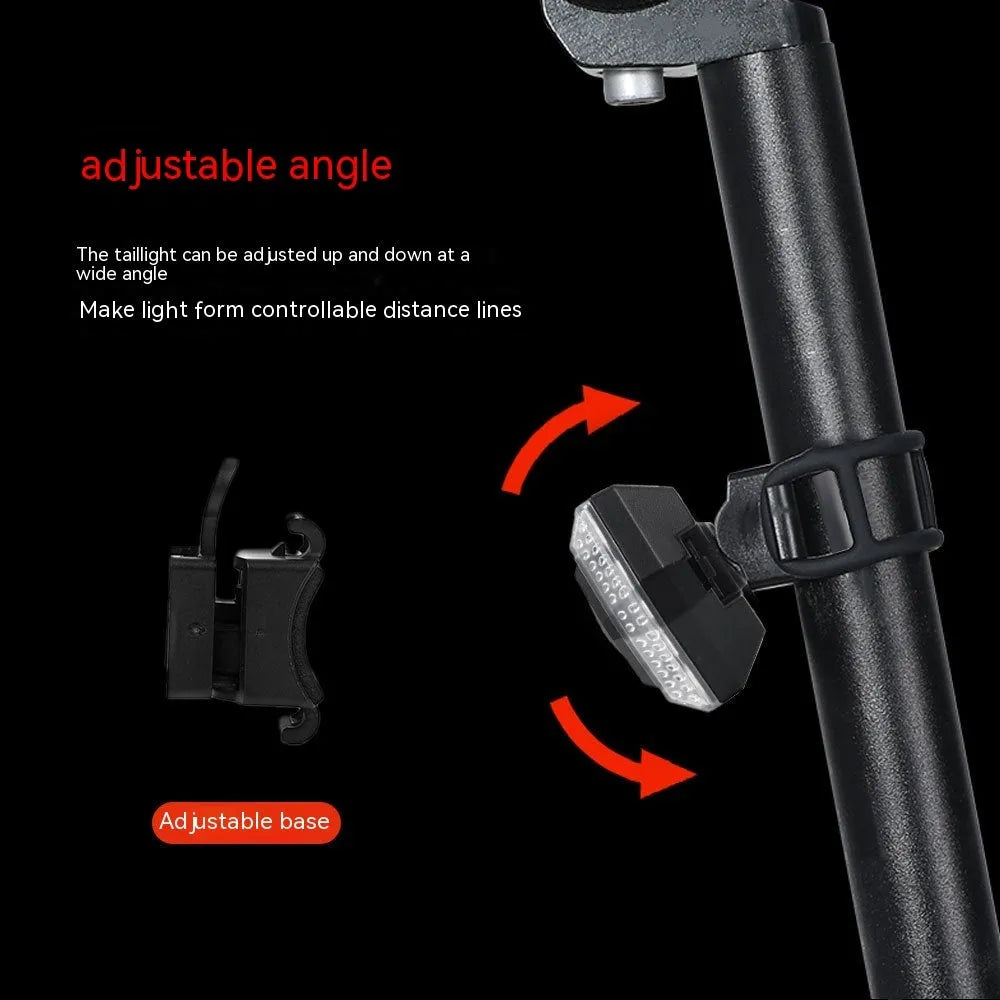 Black wireless remote control car taillight with USB charging port.