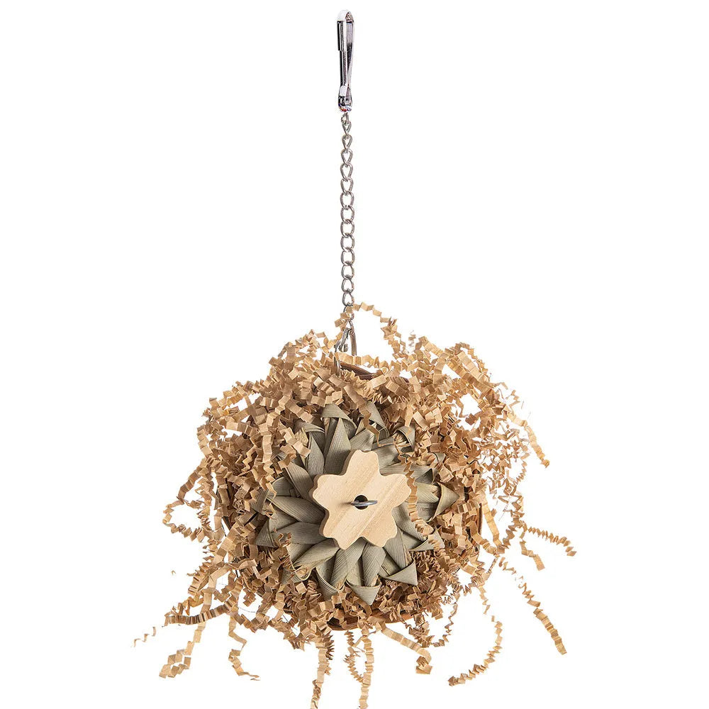 Parrot gnawing toy for beak maintenance in three different type specifications