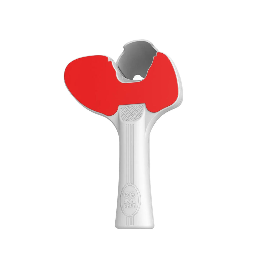 Red and blue silicone hand grips for Pico 4 VR controllers in table tennis configuration