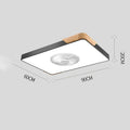 Nordic style ceiling fan lamp with solid wood construction and integrated LED lighting in three design options