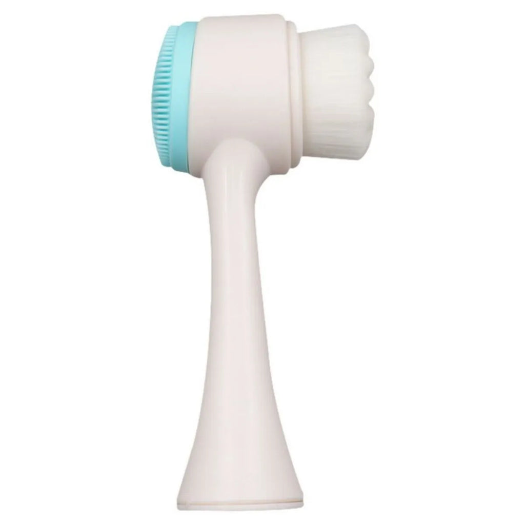 Blue and pink pet paw brush with nylon bristles for dog and cat grooming