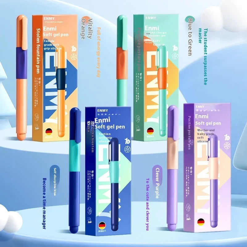 Student posture correction pen in blue, green, purple, and orange colour options with plastic shell.