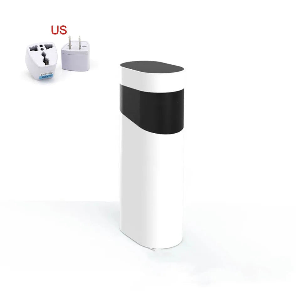 Black and Green compact desktop instant water dispenser with digital display for adjustable temperature control.