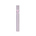 Straight transparent glass telescopic smoke pipe nozzle on a plain background.