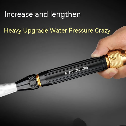 Black diamond alloy car wash water gun with 17.7cm length and straight spray nozzle