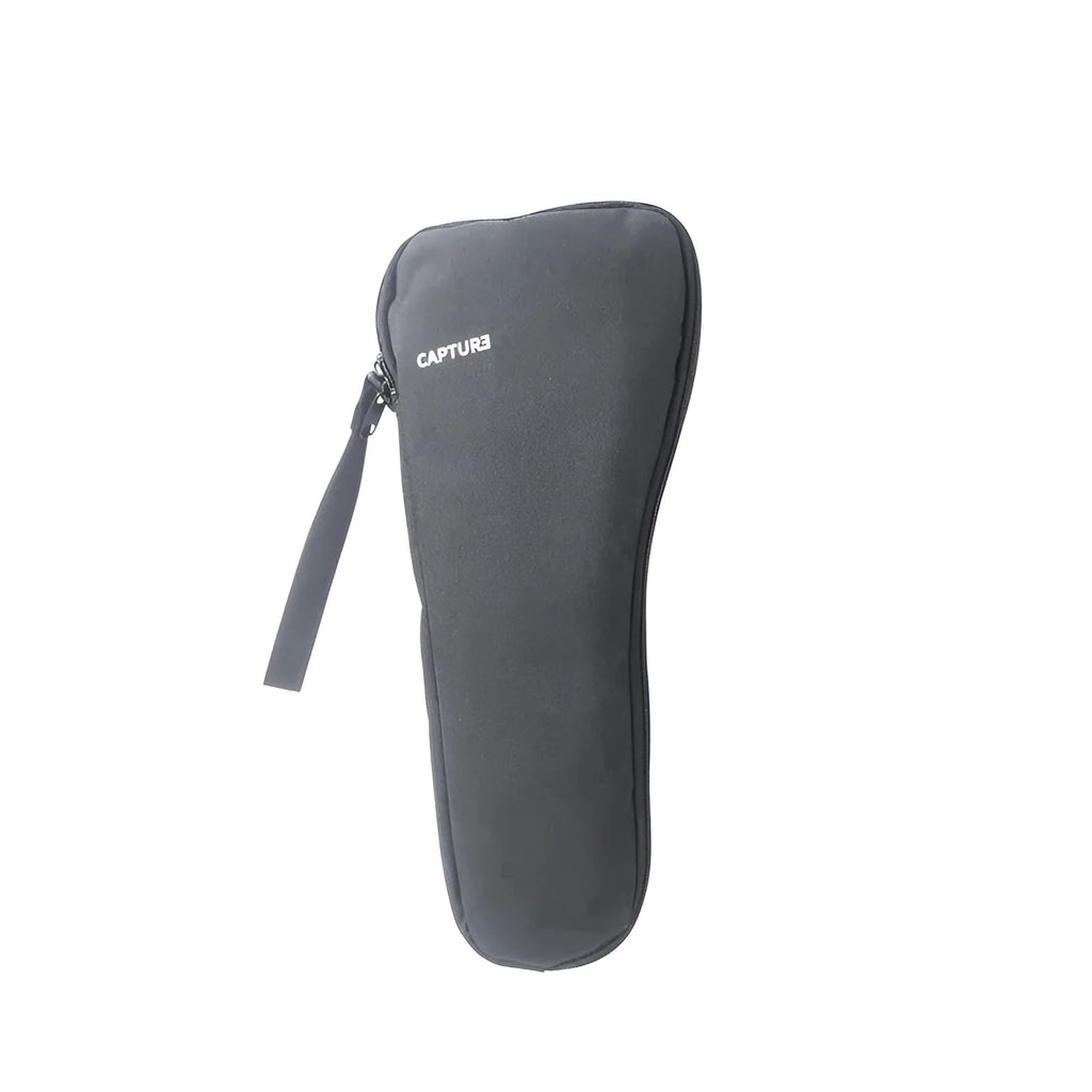 Black cloth storage bag for mobile phone stabilizer accessories with zipper and carry handle