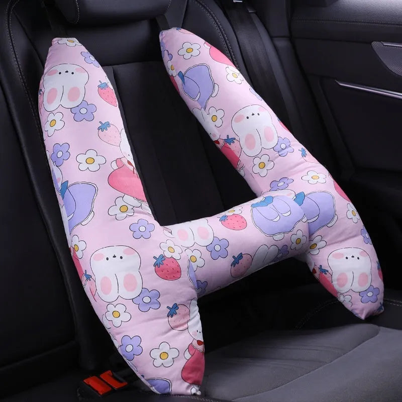 55x70cm automotive headrest pillow with pearl cotton filling showing pattern options