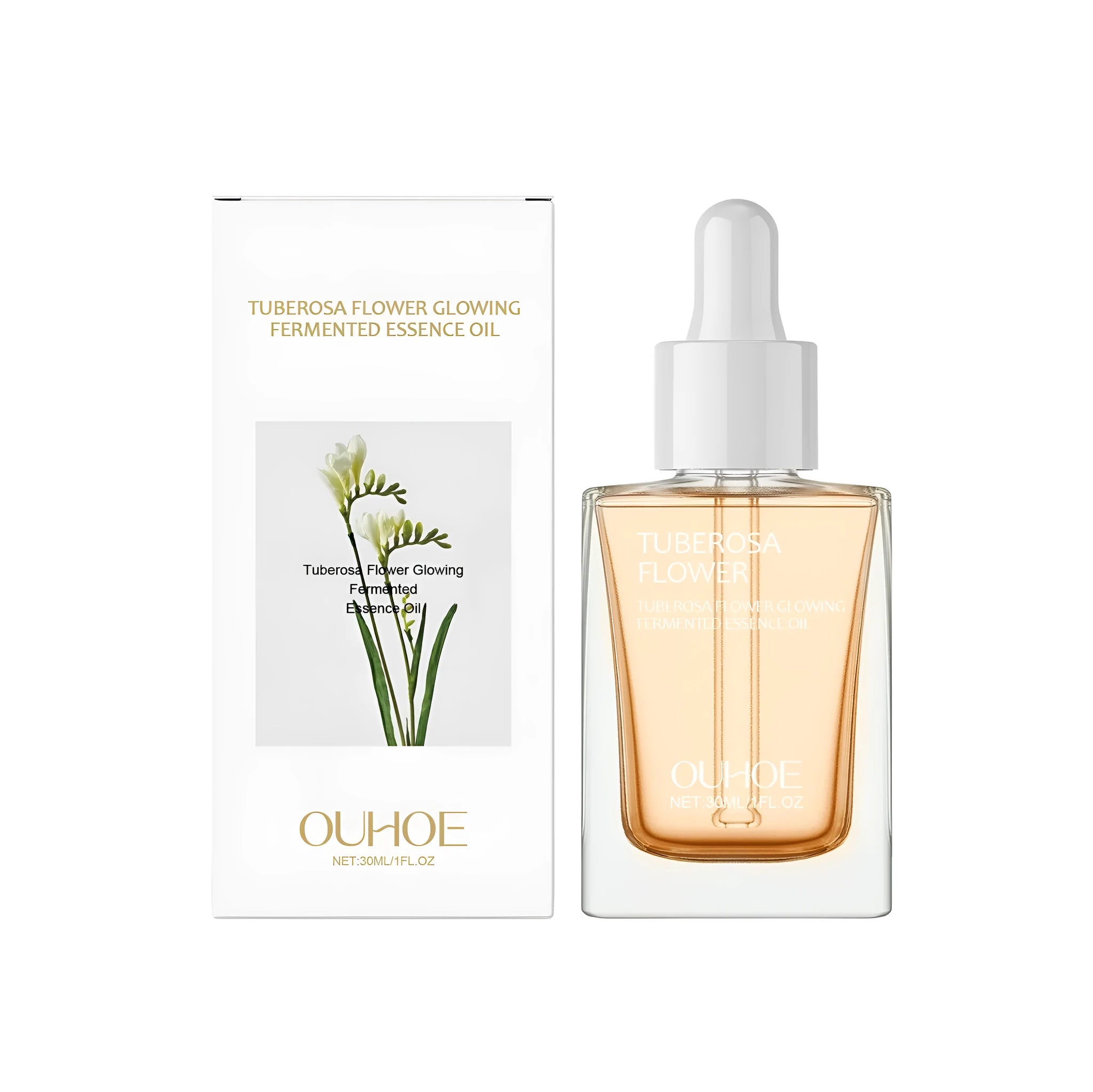 30ml brightening and firming facial oil bottle with dropper