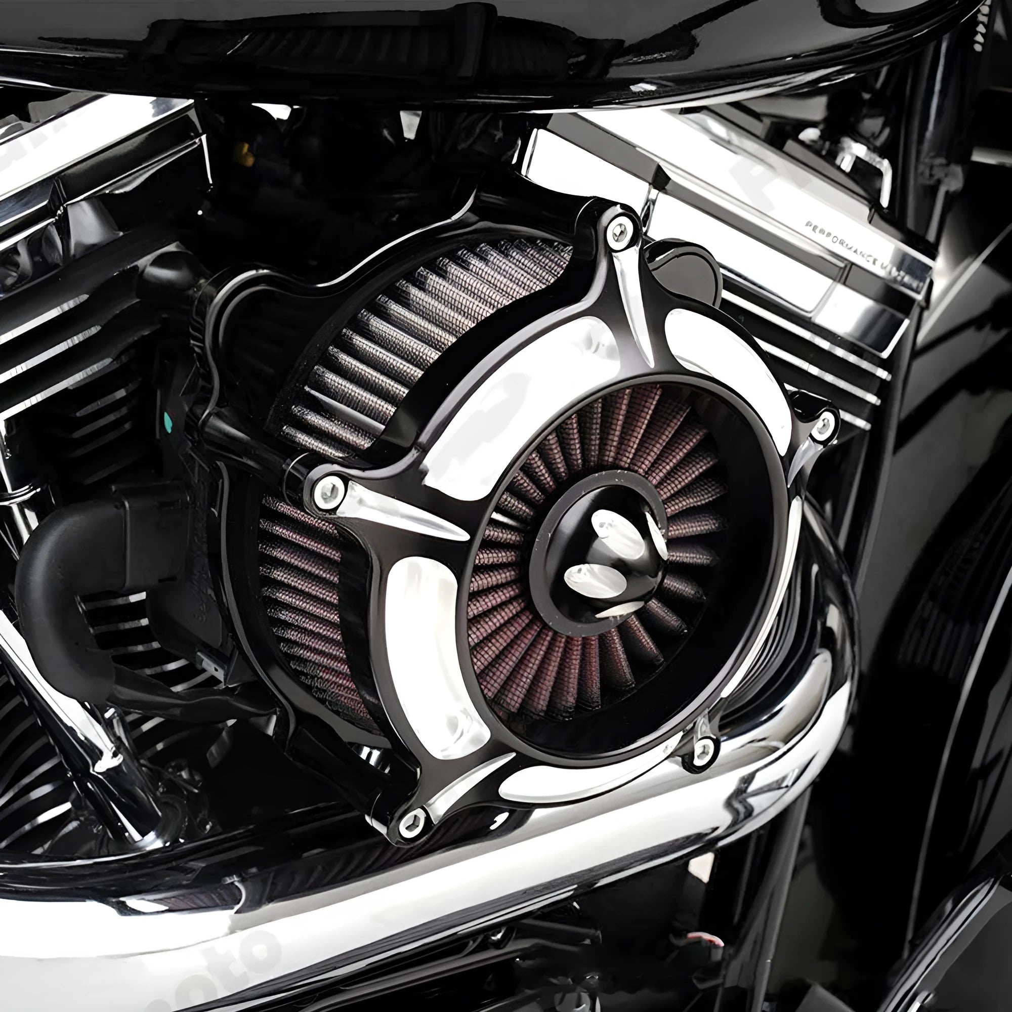 Aluminium motorcycle air filter accessory for Harley-Davidson 883 and Grand Glide models