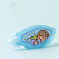 Dotting glue applicator in peach juice colour on a card, a high viscosity traceless adhesive for crafts.