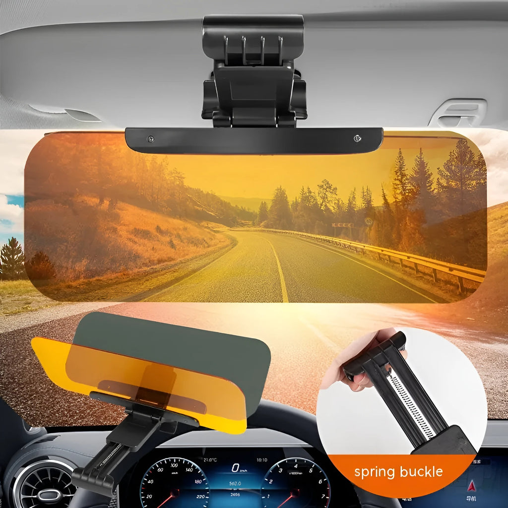 Anti-high beam goggles car sun visor with acrylic lens and telescopic installation system