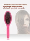 Ring tooth hair extension comb in black colour showing 22 cm length and airbag design