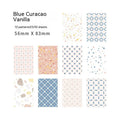 50 pieces of retro dessert-themed note paper in assorted colours measuring 56mm by 83mm