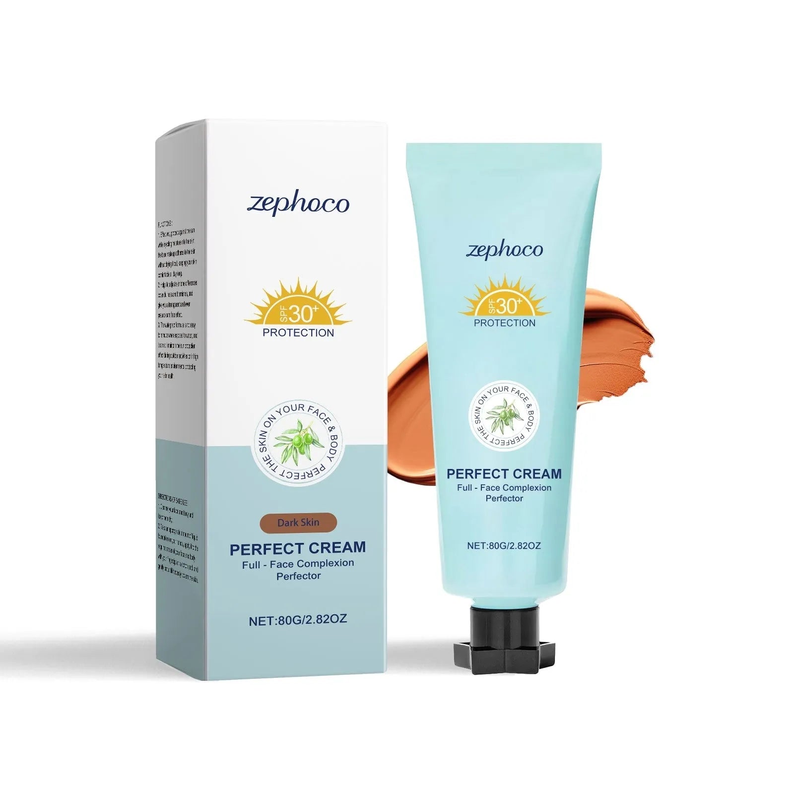 Bottle of moisturising liquid foundation makeup with hyaluronic acid and aloe extract