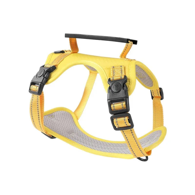 Adjustable polyester dog chest harness traction rope available in multiple colours and sizes