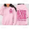 Breast Cancer Awareness retro design hoodie with side pocket in multiple colour options
