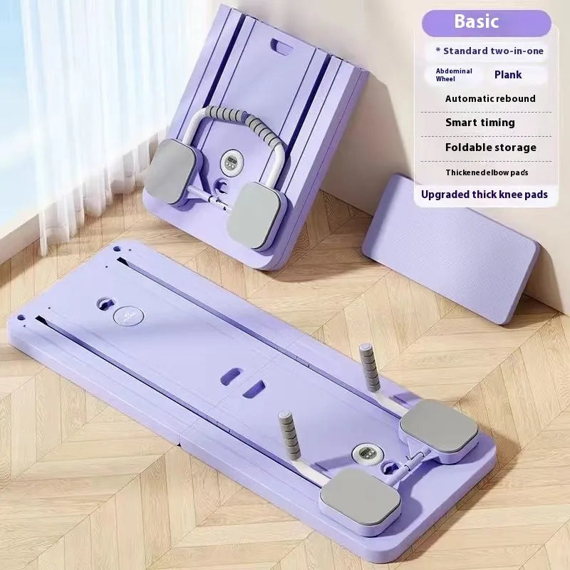 Standard purple automatic rebound abdominal wheel fitness equipment for home use