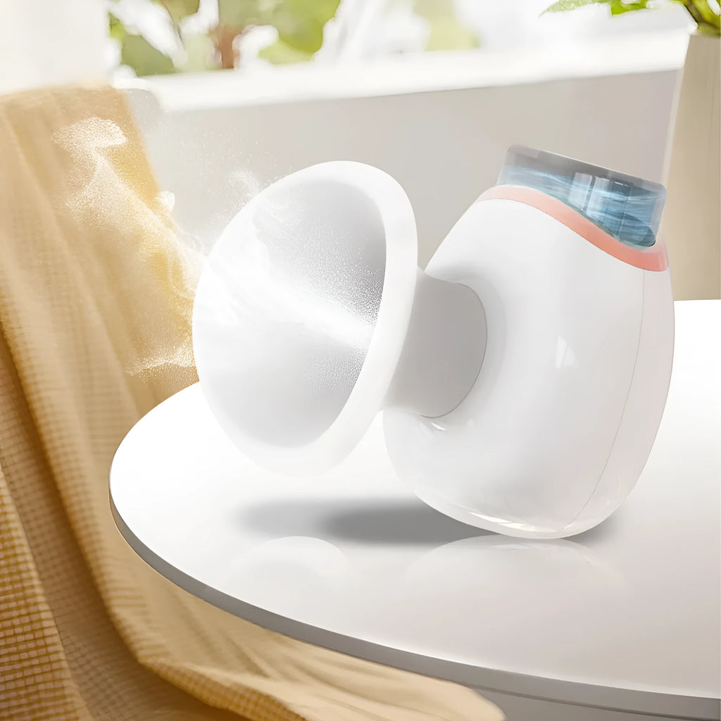 Purple and white eye humidifier with lithium battery and charging cable