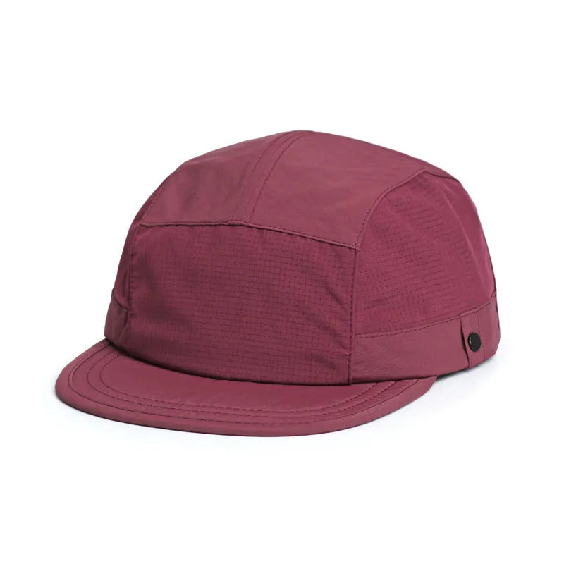 Dome crown summer hat in polyester fabric with soft tongue design for breathable sun protection