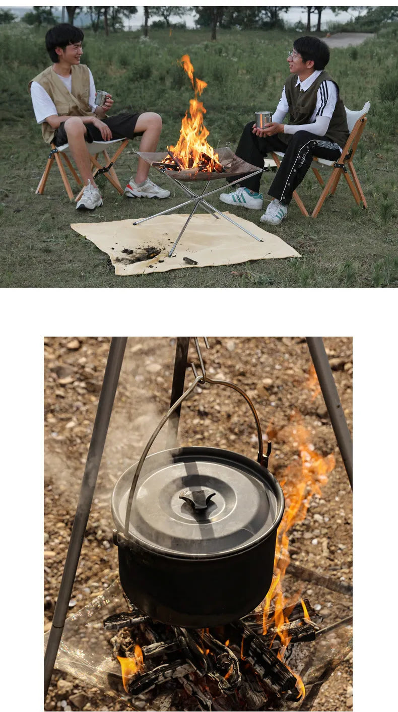 Stainless steel barbecue grill with cooking net for outdoor use in silver finish