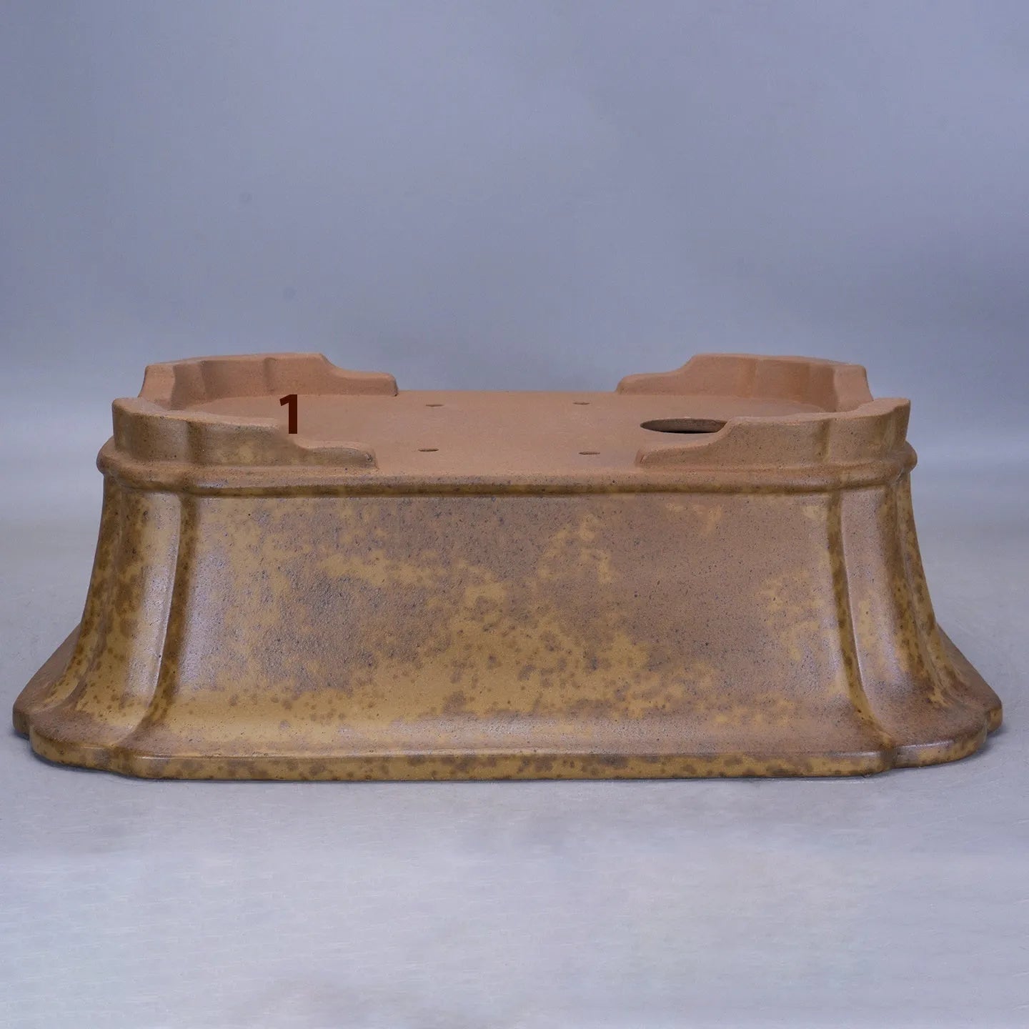 Purple sand rectangular flowerpot for floor use in modern home gardening.