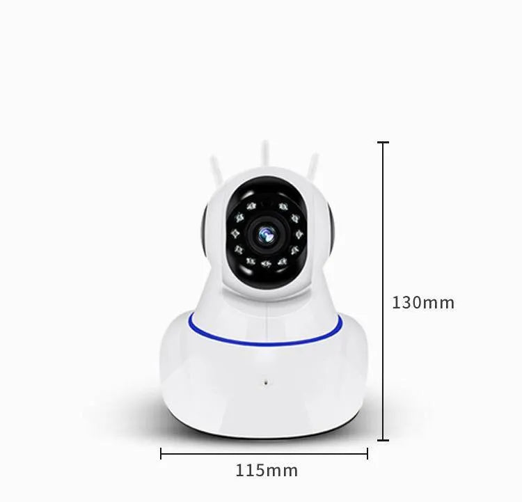 White wireless dome security camera with 2 million pixel sensor and 3.6mm lens