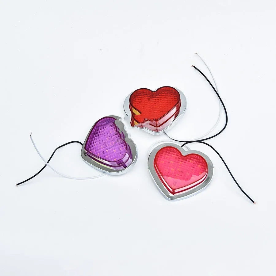 Japanese-style heart-shaped 12V LED auto fender sidelight lamp for car modification