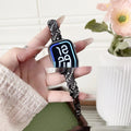 Zinc alloy Apple Watch strap with twist diamond design in multiple colour options.